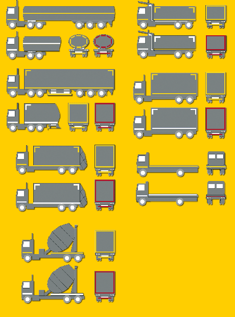 Bande réfléchissante pour voiture, jaune uni, pour camion, semi-remorque,  remorque